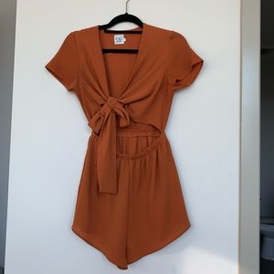 Burnt orange romper